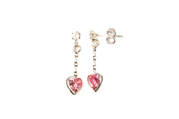 BROQUEL PLATA .925 3MM CRZN LARGO ROSA MEX.