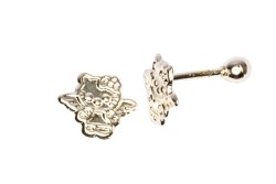 BROQUEL PLATA. 925 KITTY ANGEL MEX.