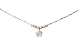 GARGANTILLA PLATA .925 FLOR C/P SD MEX.