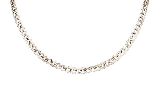 CADENA PLATA .925 BARBADA DIAM M.60 G2 CA1002 MEX.