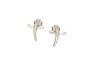 ARETES PLATA .925 CRUZ C/P CA1 MEX.