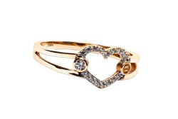 ANILLO ORO 10K CORAZON 40-140 AMA MEX.