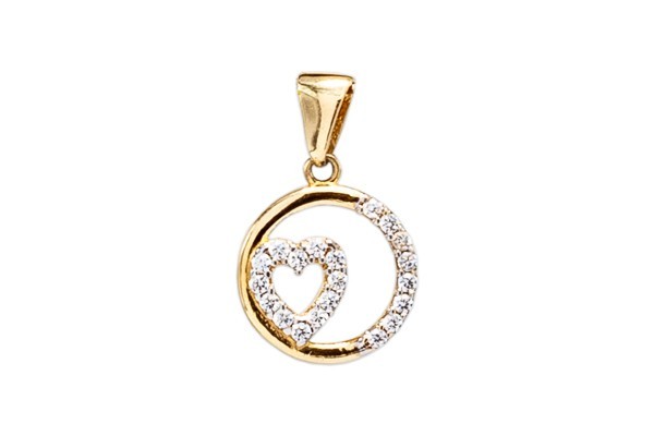DIJE ORO 10K CORAZON C/P 40-140 AMA MEX.