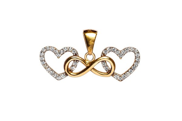 DIJE ORO 10K CORAZONES C/INF 40-140 AMA MEX.