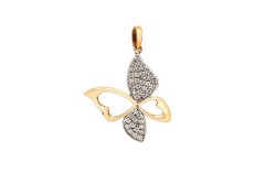 DIJE ORO 10K MARIPOSA FLZ COMB MEX.