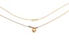 GARGANTILLA ORO 14K CORAZON GLOBO FLZ FLOR MEX..