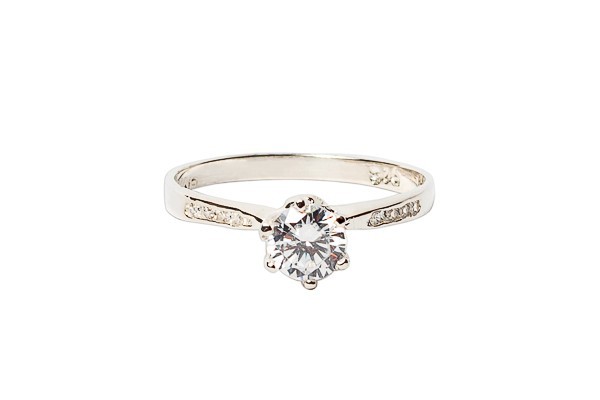 ANILLO PLATA .925 SOLITARIO P/L MOD. AD04 MEX.