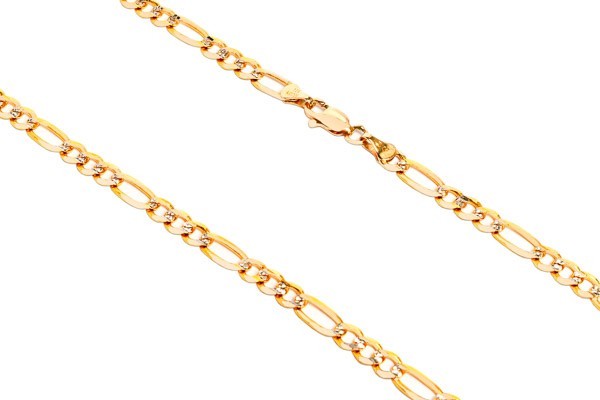 CADENA ORO 10K CARTIER 3X1 M.55 PAVE BAS MEX.