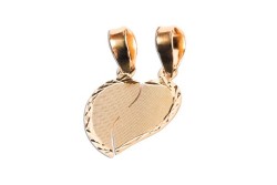 DIJE ORO 10K CORAZON PART. LISO 06-10 AMA MEX.