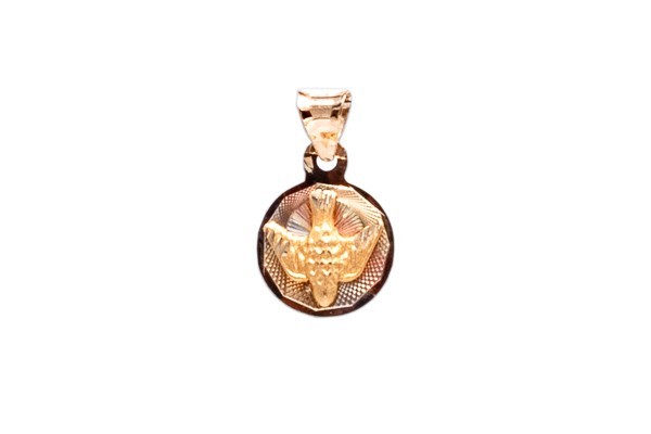 MEDALLA ORO 10K ESP. STO RED 07-10 FLOR MEX.