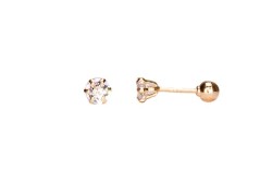 BROQUEL ORO 14K RECTO #3 MEX.