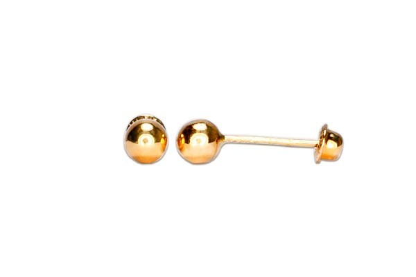 BROQUEL ORO 14K BOLA #0  MEX.