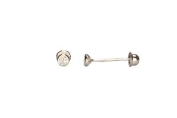 BROQUEL ORO 14K BISEL #2 BCO MEX.
