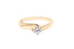 ANILLO ORO 14K SOLITARIO MOD. AS-002 AMA MEX.