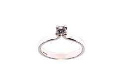 ANILLO ORO 14K SOLITARIO MOD. AS-168 BCO MEX.