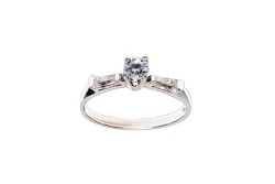 ANILLO ORO 14K SOLITARIO P/L MOD. AS-017 BCO MEX.