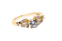 ANILLO ORO 14K SOLITARIO P/L MOD. AV-104 AMA MEX.