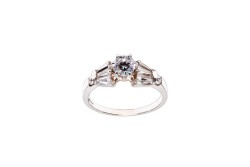 ANILLO ORO 14K SOLITARIO P/L MOD. AV-104 BCO MEX.