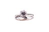 ANILLO ORO 14K SOLITARIO P/L MOD. AV-284 BCO MEX.