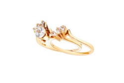 ANILLO ORO 14K ALIANZA MOD. AA-071 AMA MEX.