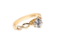 ANILLO ORO 10K SOLITARIO MOD. AD109 AMA MEX.
