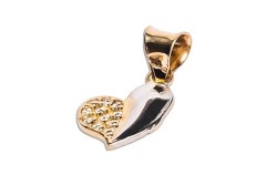 DIJE ORO 10K CORAZON C/P 11-10 COMB MEX.