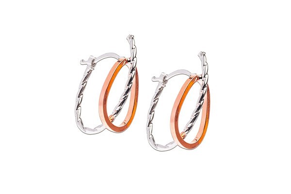ARRACADAS ORO 10K TORSCIDO OVAL FLX COMB MEX.