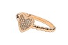 ANILLO ORO 10K CORAZON C/P FLZ AMA MEX.