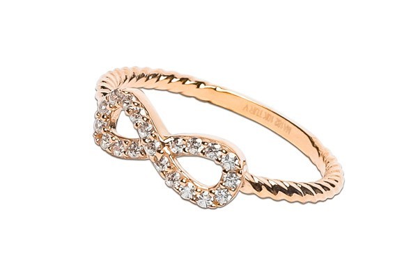 ANILLO ORO 10K INFINITO C/P FLZ AMA MEX.