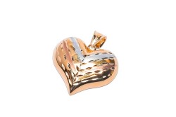 DIJE ORO 10K CORAZON GLOBO DIAM FLZ FLOR MEX.