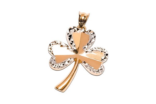 DIJE ORO 10K TREBOL DIAM FLZ COMB MEX.