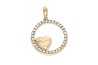 DIJE ORO 14K CRZN/CIRCULO C/P FLZ AMA MEX.