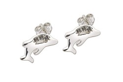ARETES PLATA .925 DELFIN C/P VAC MEX.