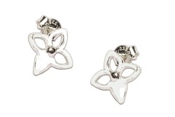 ARETES PLATA .925 TREBOL VAC MEX.