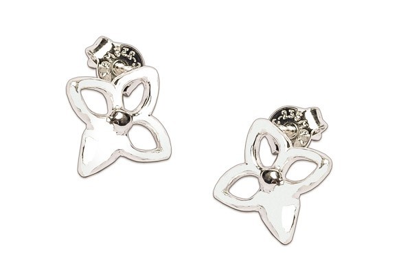 ARETES PLATA .925 TREBOL VAC MEX.
