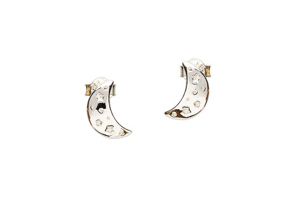 ARETES PLATA .925 LUNA C/EST VAC MEX.