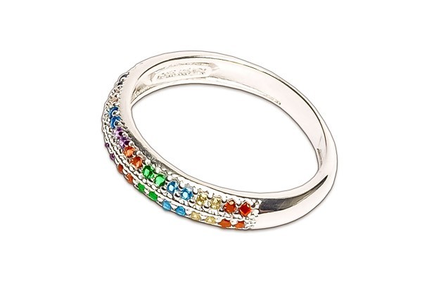 ANILLO PLATA .925 CHURUM DE COLORES TUR MEX.