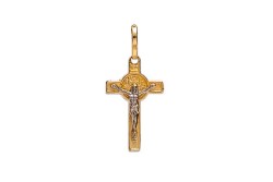 DIJE ORO 10K CRISTO S.BENITO 18-10 COMB MEX.