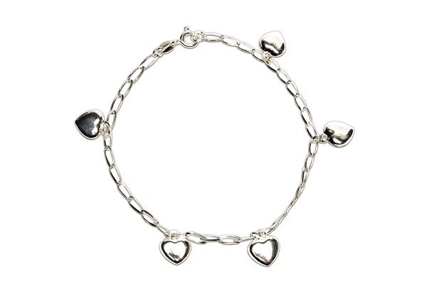 PULSERA PLATA .925 5 CRZNS GLOBO AGS MEX.