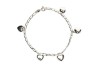 PULSERA PLATA .925 5 CRZNS GLOBO AGS MEX.