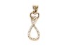 DIJE ORO 14K INFINITO CZN C/P .9 FLZ AMA MEX.