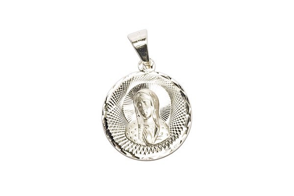 MEDALLA PLATA .925 V.GPE GDE RED DIAM ME MEX.