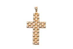 DIJE ORO 10K CRUZ GDE MOVIBLE FLZ AMA MEX.