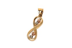 DIJE ORO 10K INFINITO BOLITAS FLZ FLOR MEX.