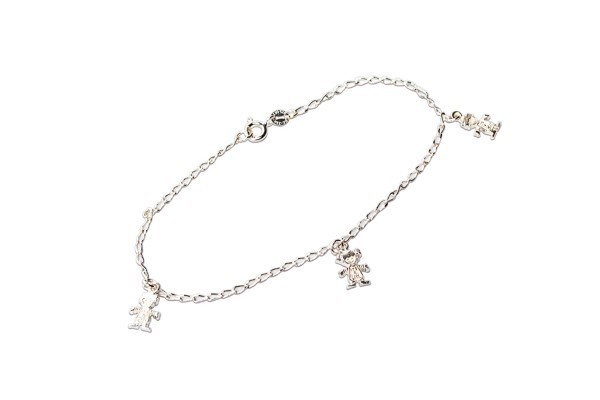 PULSERA PLATA .925 2 NIÑOS 1 NIÑA AGS MEX.