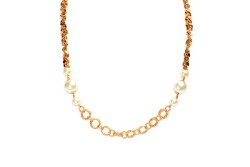 GARG CHAPA DE ORO COMB AROS/PERLA MEX.