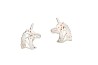 ARETES PLATA .925 UNICORNIO VAC MEX.
