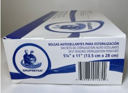 BOLSAS PARA ESTERELIZAR 13.5 CM X 28 CM (5 1/4 X 11 ) GP