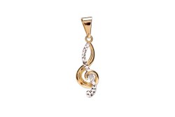 DIJE ORO 10K NOTA MUSICAL SOL FLZ COMB MEX.