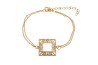 PULSERA CHAPA DE ORO CUADRO P/BAG JP3 MEX.